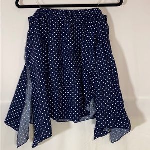 Polka dot off the shoulder blouse
